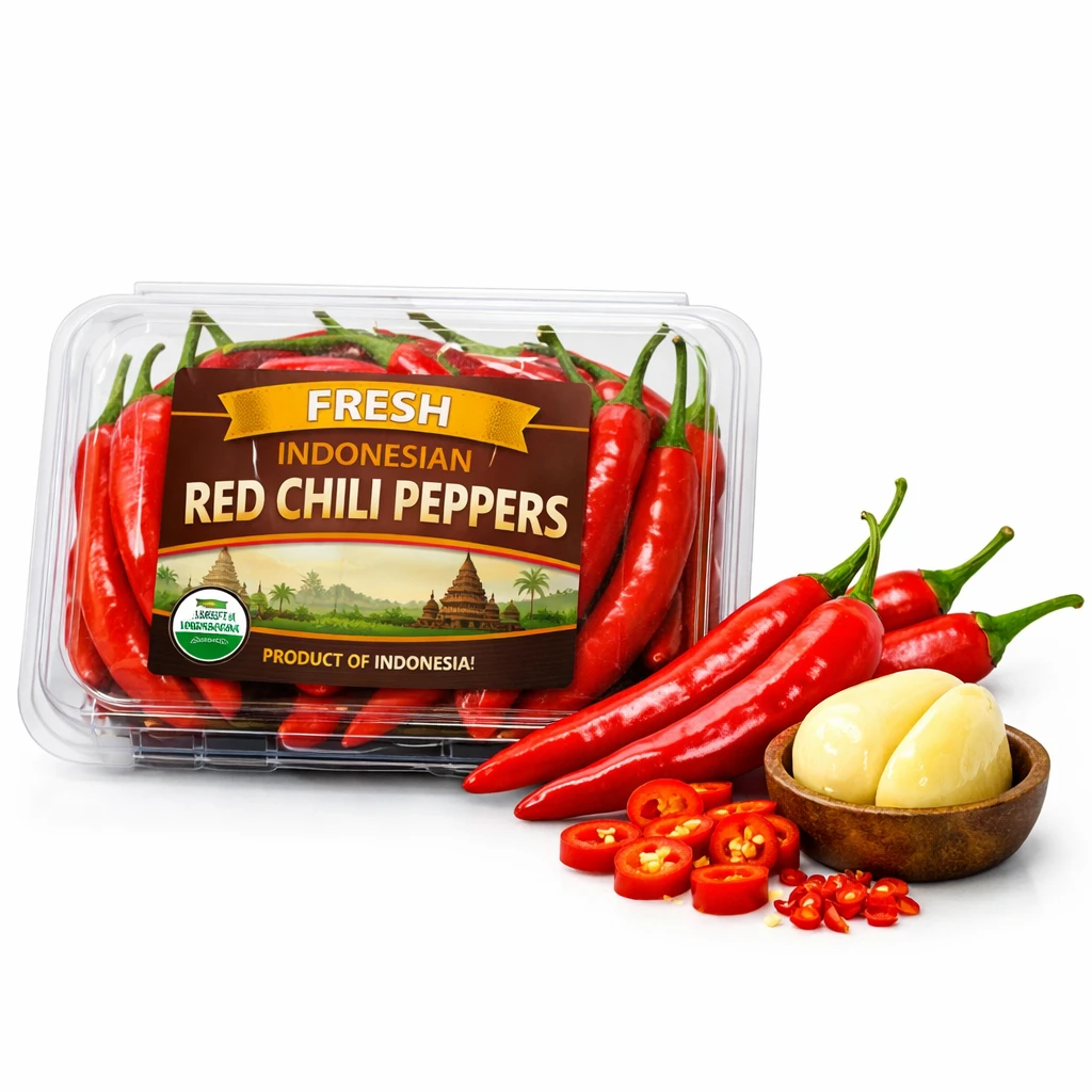 Fresh Indonesian Red Chili Peppers